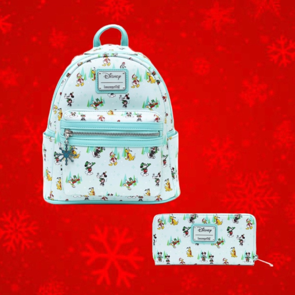 Loungefly Disney Sensational Six Holiday Mini Backpack and Wallet